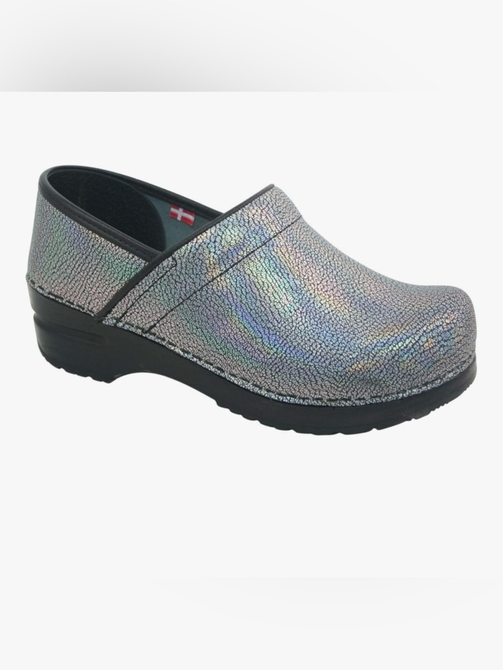 Sanita Kittery Professional Smart Step Danish Clog Size 40 EU Metallic Silver